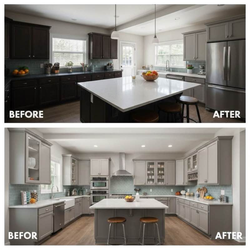Home renovation transformation showcase